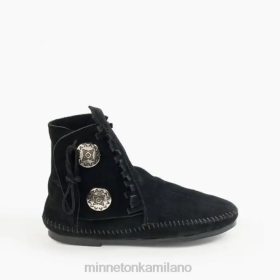 Minnetonka Italia - Minnetonka Avvio a due pulsanti nero donne 8B2831 calzature