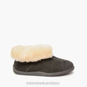 Minnetonka Italia - Minnetonka Avvio della caviglia in pelle di pecora carbone uomini 8B28415 calzature