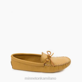 Minnetonka Italia - Minnetonka Doppio softsole in pelle di cervo naturale uomini 8B28337 calzature