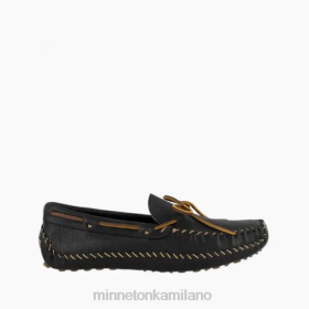 Minnetonka Italia - Minnetonka P.W. MOC di guida nero/marrone chiaro uomini 8B28382 calzature