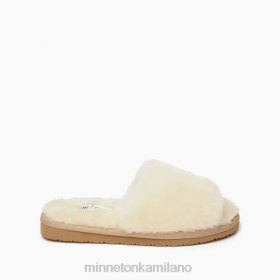 Minnetonka Italia - Minnetonka Slide aperta in pelle di pecora naturale donne 8B28259 calzature