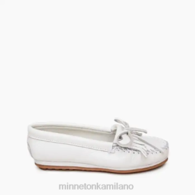 Minnetonka Italia - Minnetonka in pelle Kilty Plus bianco donne 8B2864 calzature