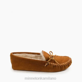 Minnetonka Italia - Minnetonka softsole foderata in pila marrone uomini 8B28412 calzature