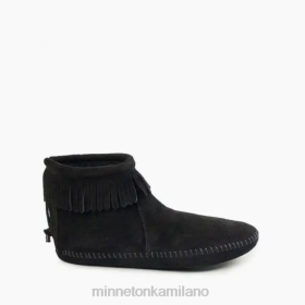 Minnetonka Italia - Minnetonka stivale da softsole con zip posteriore nero donne 8B287 calzature