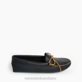 Minnetonka Scarpe - Minnetonka Doppio softsole in pelle di cervo nero uomini 8B28335 calzature