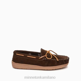 Minnetonka Scarpe - Minnetonka Hardsole foderato a plaid cioccolato uomini 8B28431 calzature