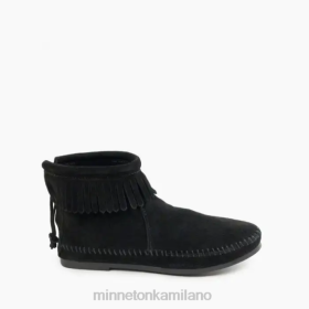 Minnetonka Scarpe - Minnetonka stivale Hardsole con zip posteriore nero donne 8B285 calzature