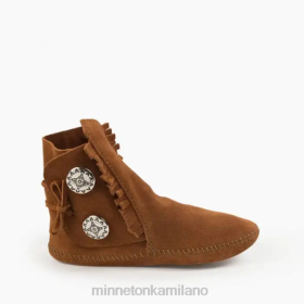 Minnetonka Stivali - Minnetonka Avvio da softsole a due pulsanti marrone donne 8B2836 calzature