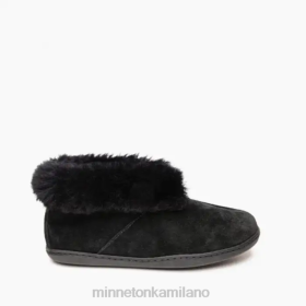 Minnetonka Stivali - Minnetonka Avvio della caviglia in pelle di pecora nero donne 8B2833 calzature