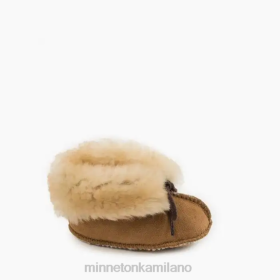 Minnetonka Stivali - Minnetonka Bootie di pelle di pecora Tanna d'oro bambini 8B28483 calzature