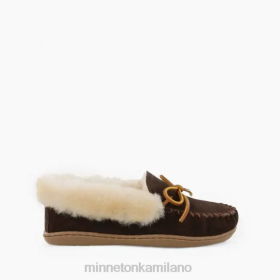 Minnetonka Stivali - Minnetonka MOC di pelle di pecora alpina cioccolato donne 8B28225 calzature