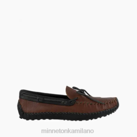 Minnetonka Stivali - Minnetonka P.W. MOC di guida Upperio marrone e nero inferiore uomini 8B28390 calzature