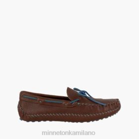 Minnetonka Stivali - Minnetonka P.W. MOC di guida blu marrone/acciaio uomini 8B28378 calzature