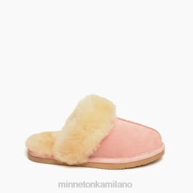 Minnetonka Stivali - Minnetonka Slide di pelle di pecora Blush rosa donne 8B28237 calzature