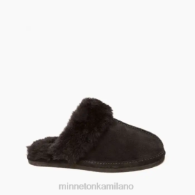 Minnetonka Stivali - Minnetonka Slide di pelle di pecora nero donne 8B28234 calzature