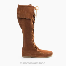 Minnetonka Stivali - Minnetonka Stivale alto in ginocchio in pizzo anteriore marrone uomini 8B28441 calzature