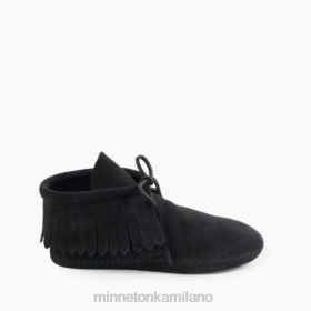 Minnetonka Stivali - Minnetonka stivale da softsole frange classico nero donne 8B2818 calzature